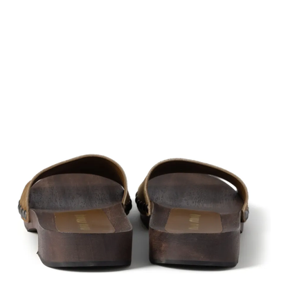 MAYFEYR - Miu Miu - Zoccoli Scamosciato Delave' - 5Z425EFA030Z5OF0401