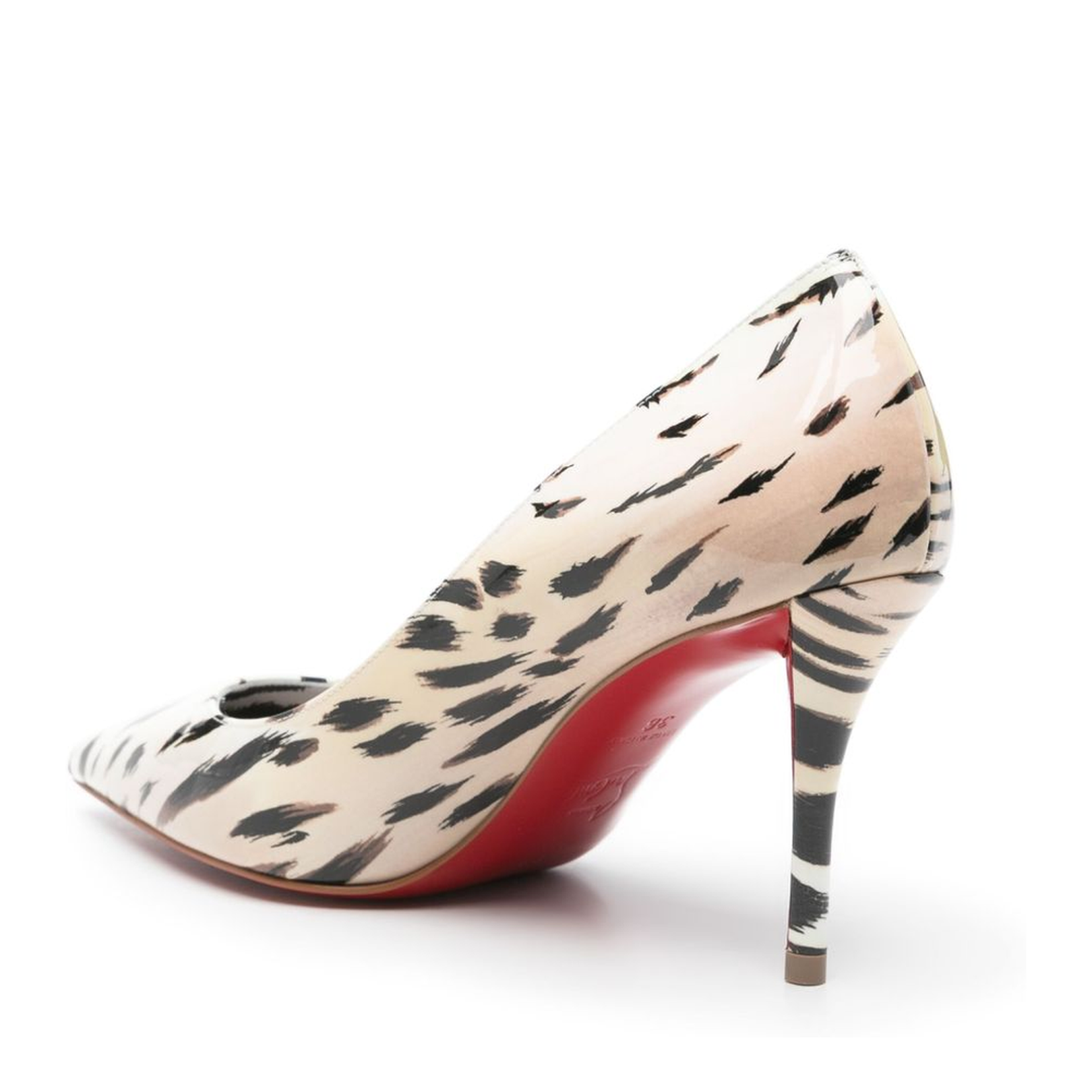 Light Beige Signature Red Sole Pointed Toe Stiletto Heel