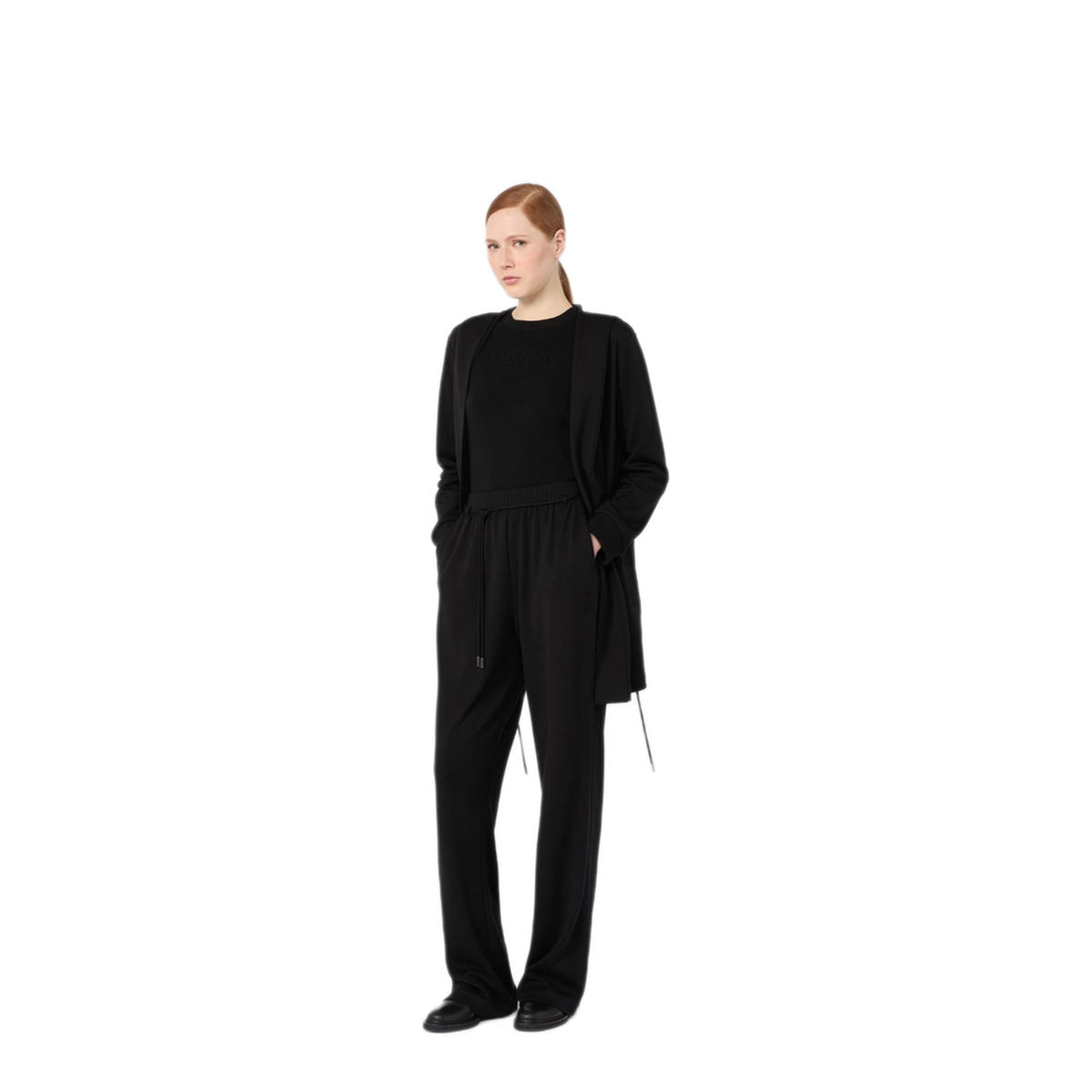 Black Wool Manto Sweater