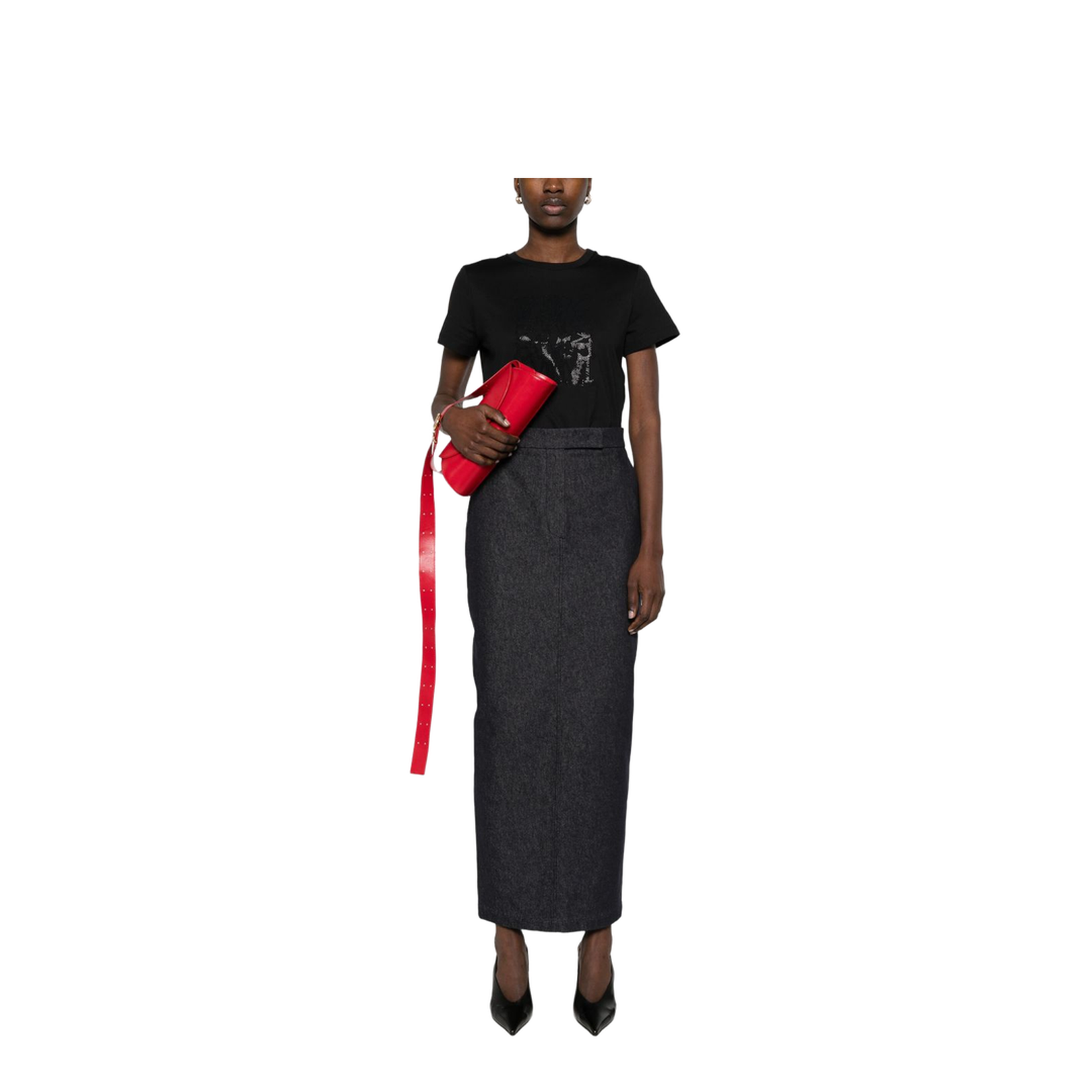 Logo Cotton T-Shirt in Black