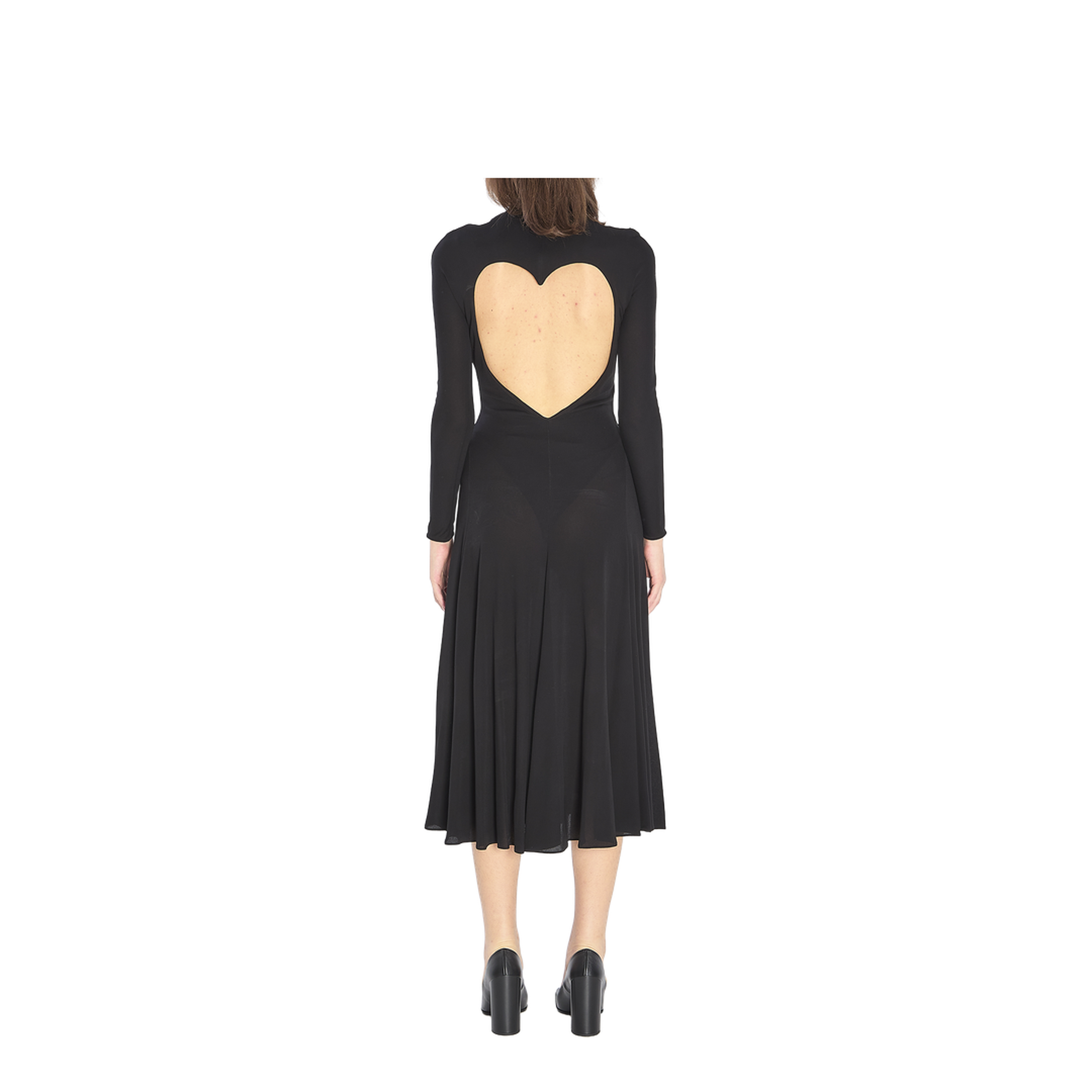 Fluid Jersey Dress with Heart Detail
