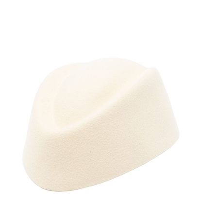 Flat Crown Hat In Beige