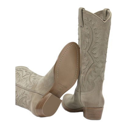 MAYFEYR - Sartore - Leather Cowboy Boots - SR4211VELOURTABACCO