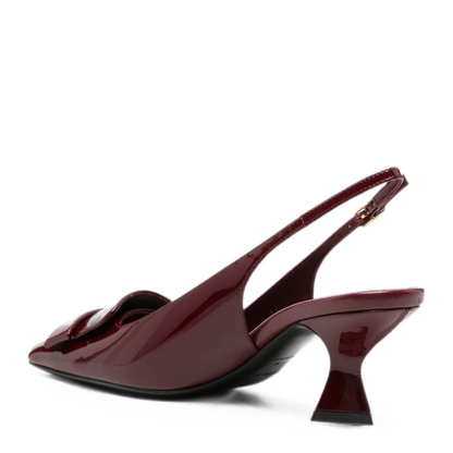MAYFEYR - Sergio Rossi - With Heel Brown Slingback Pumps - B14560MFL3481102234