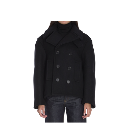 Oversize Pea Coat in Wool