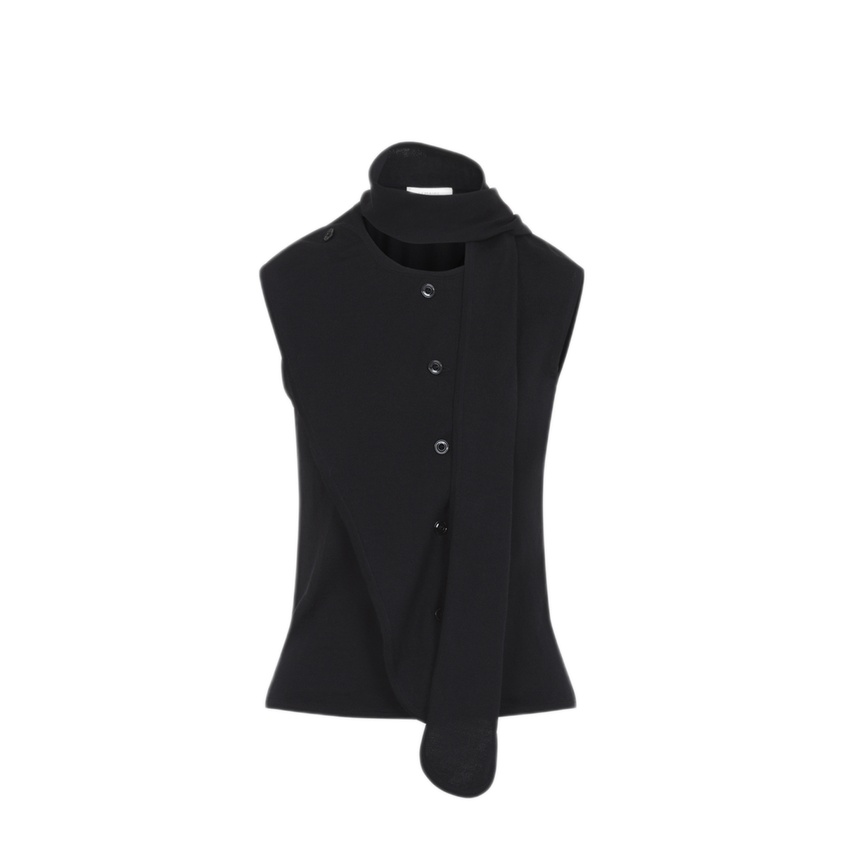 Asymmetrical Cardigan In Merino Wool Blend