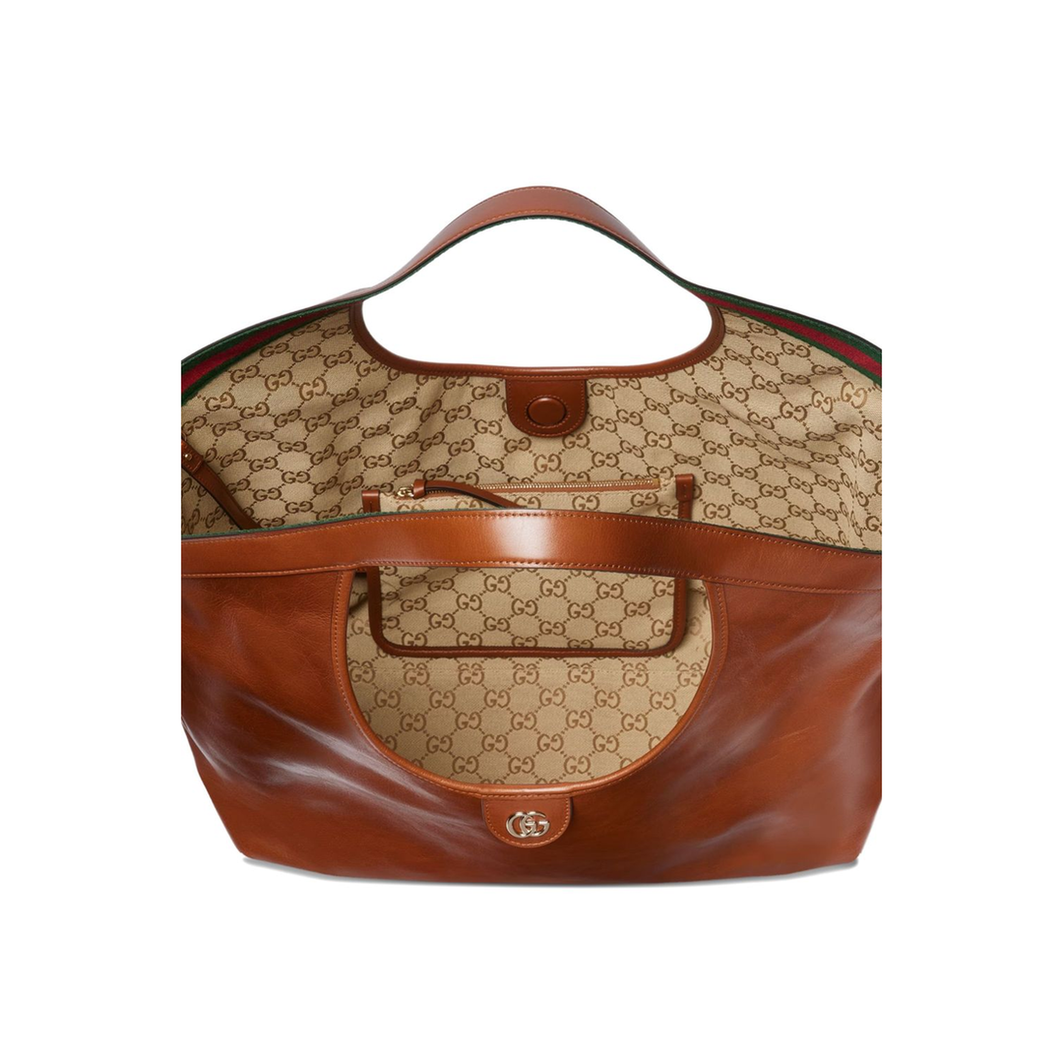 Giglio Large Calfskin Tote Bag - Dark Brown