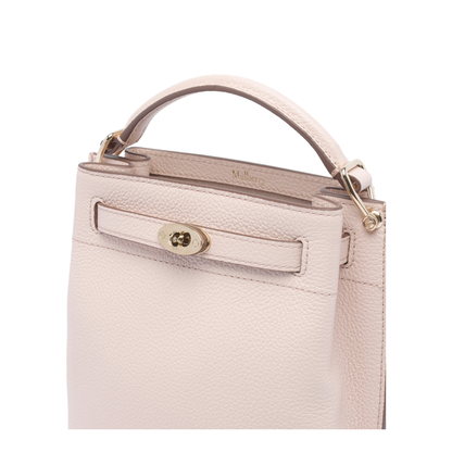 Leather Bucket Bag with Logo