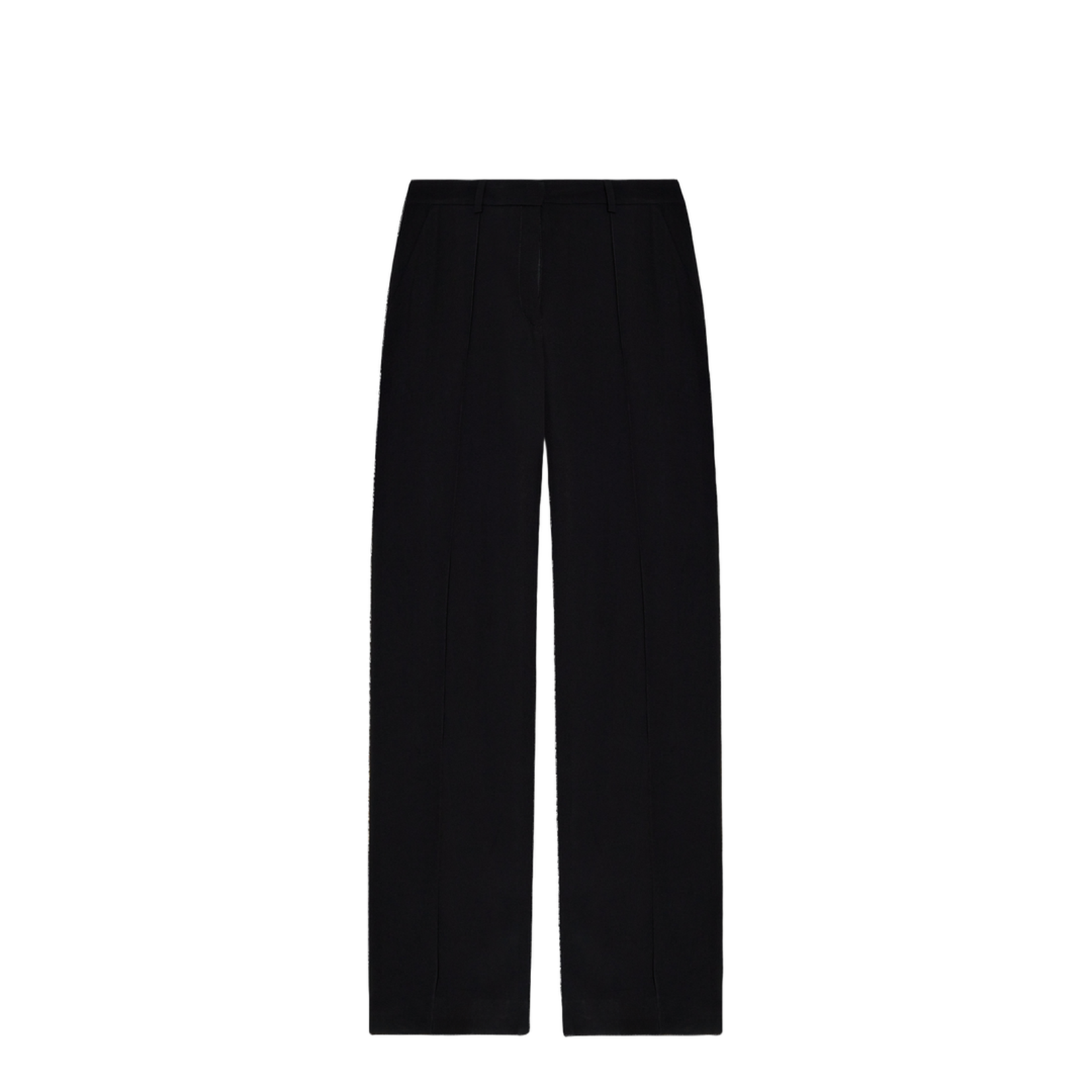 Crepe Straight-Leg Tailored Trousers
