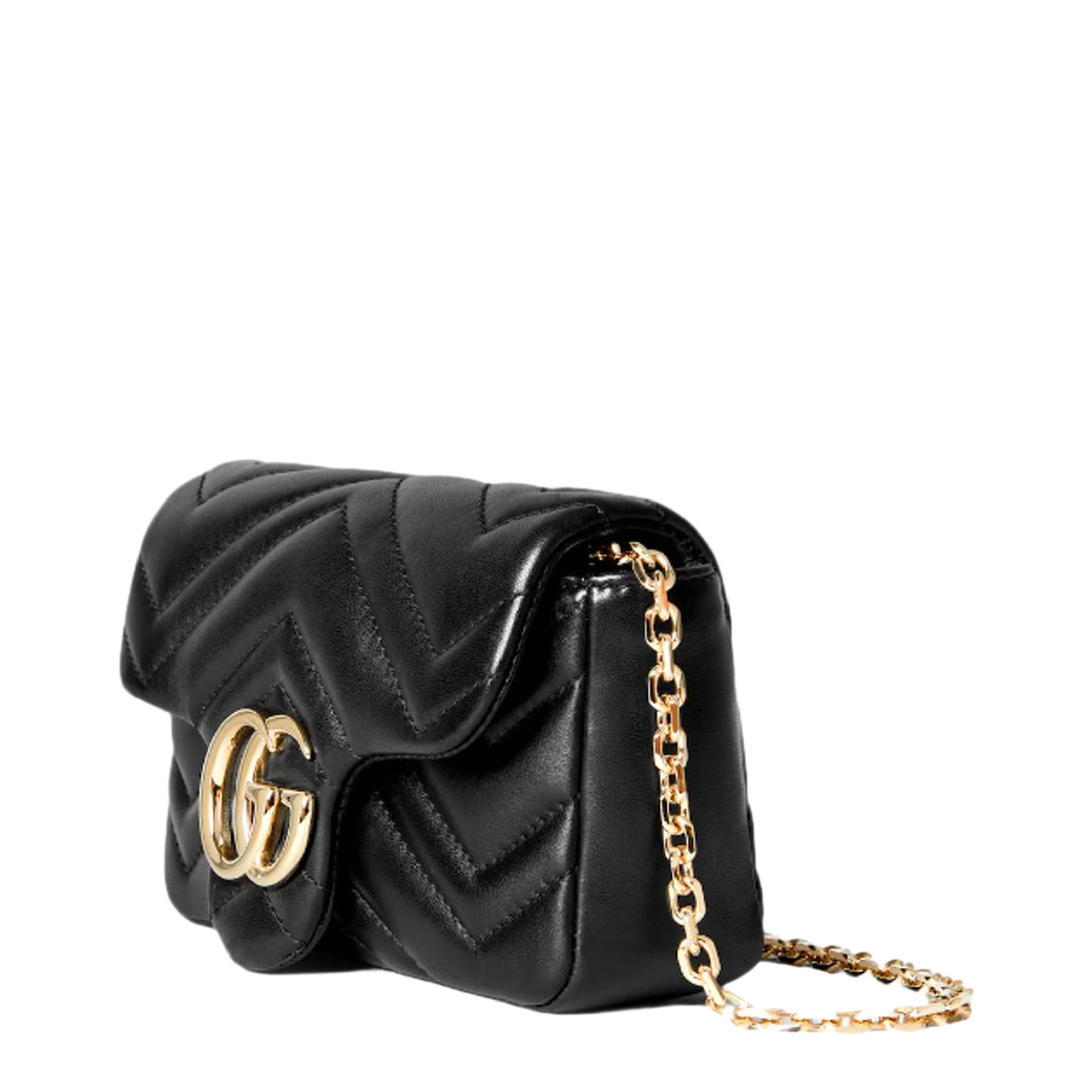 Marmont Mini Shoulder Bag in Black Leather