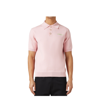 Wool-blend polo shirt