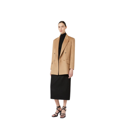 Sable Baby Camel Drap Blazer
