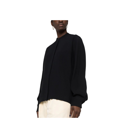 Black Viscose Blend Shirt