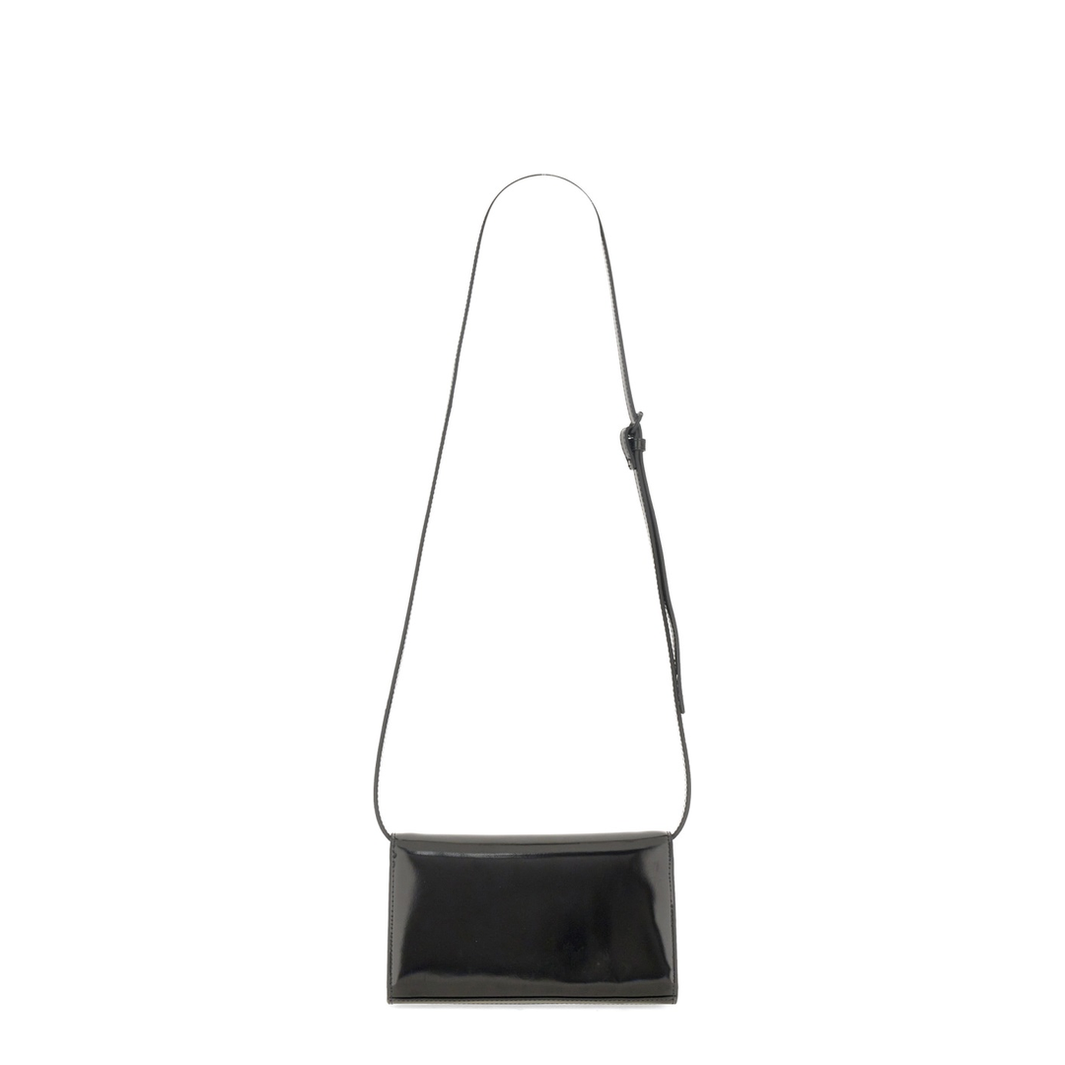 1DR Calfskin Wallet On Strap - Preto
