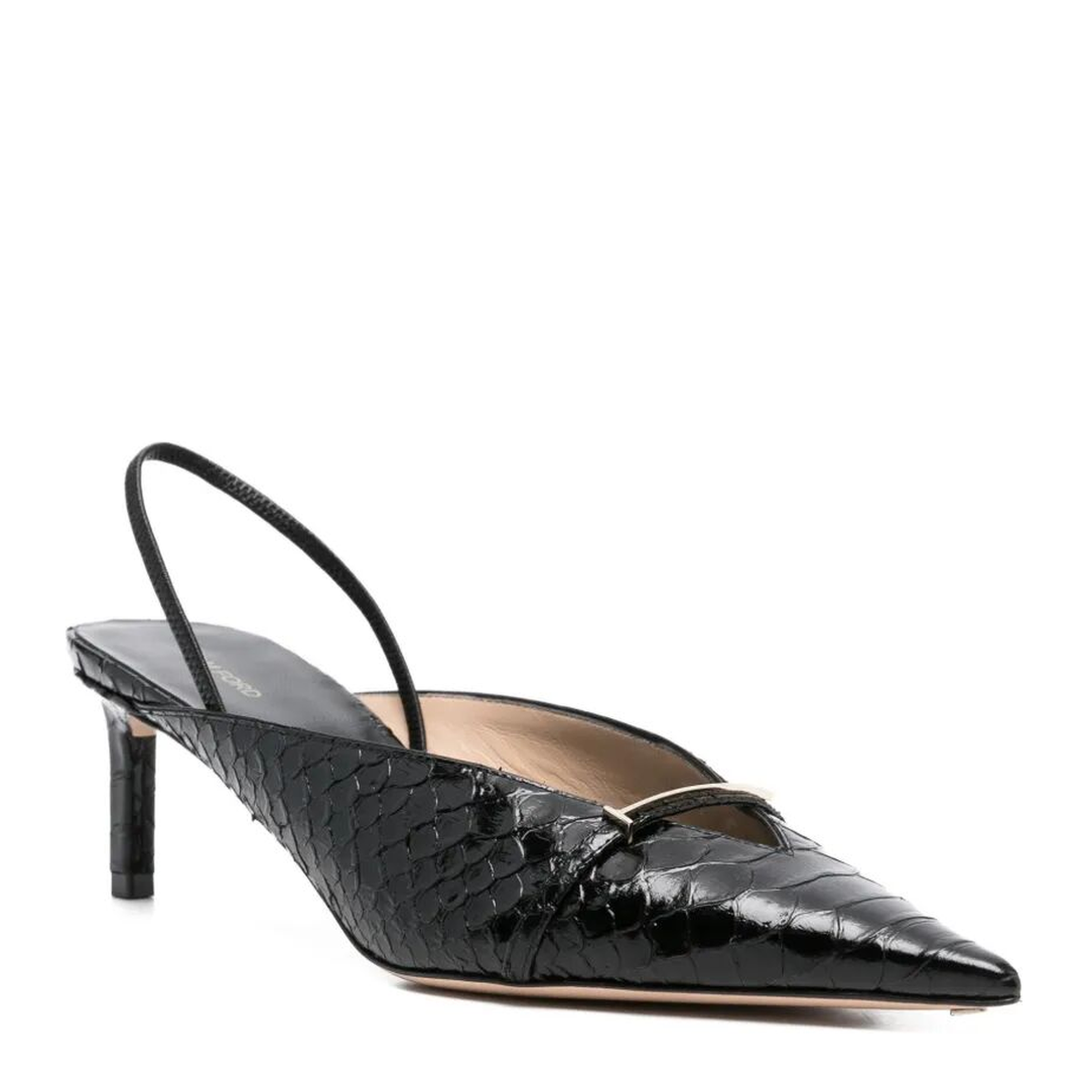 MAYFEYR - Tom Ford - Julienne Semi Shiny Python-Effect Leather Slingback Pumps - W3842LCL516P