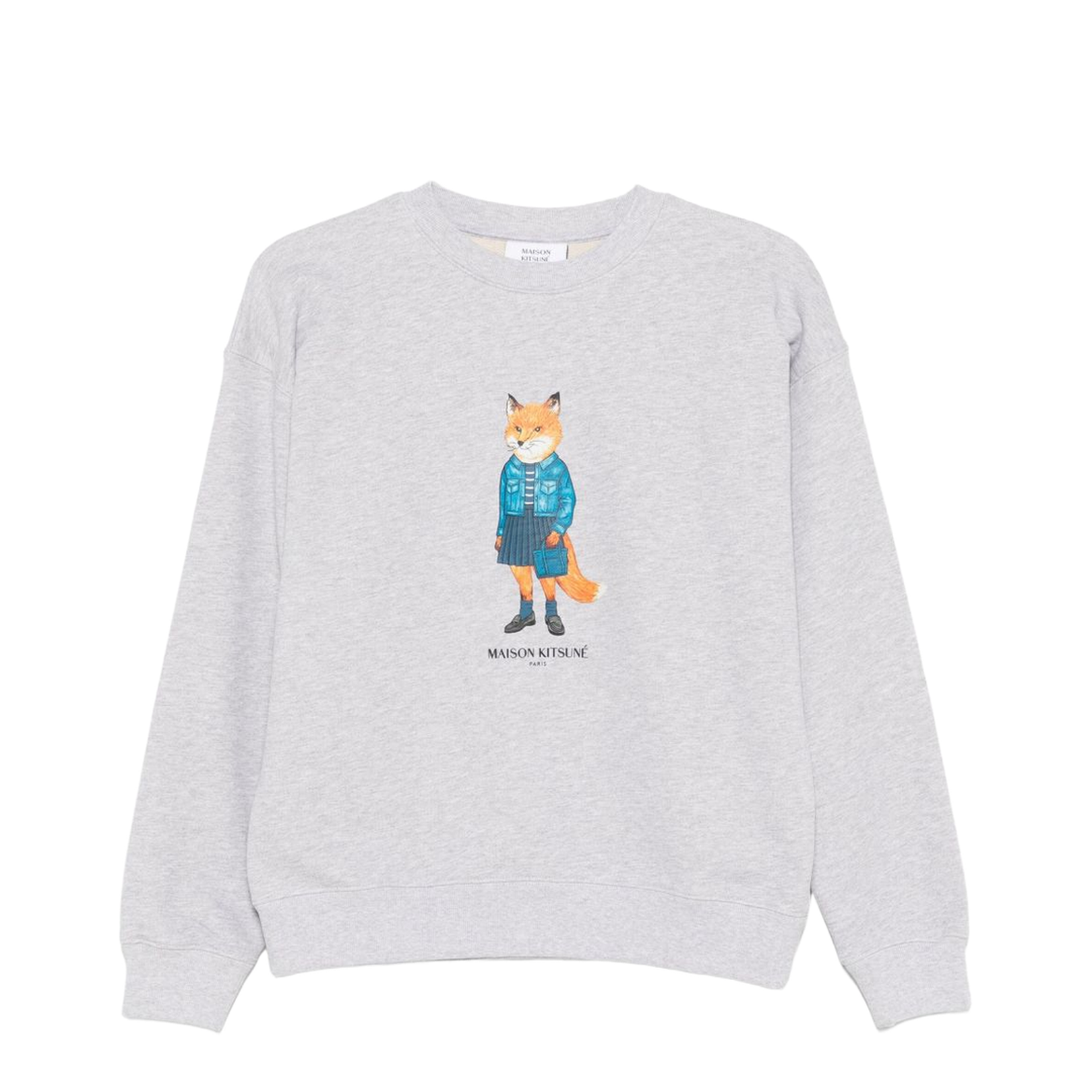 Fox Graphic Print Cotton Sweatshirt