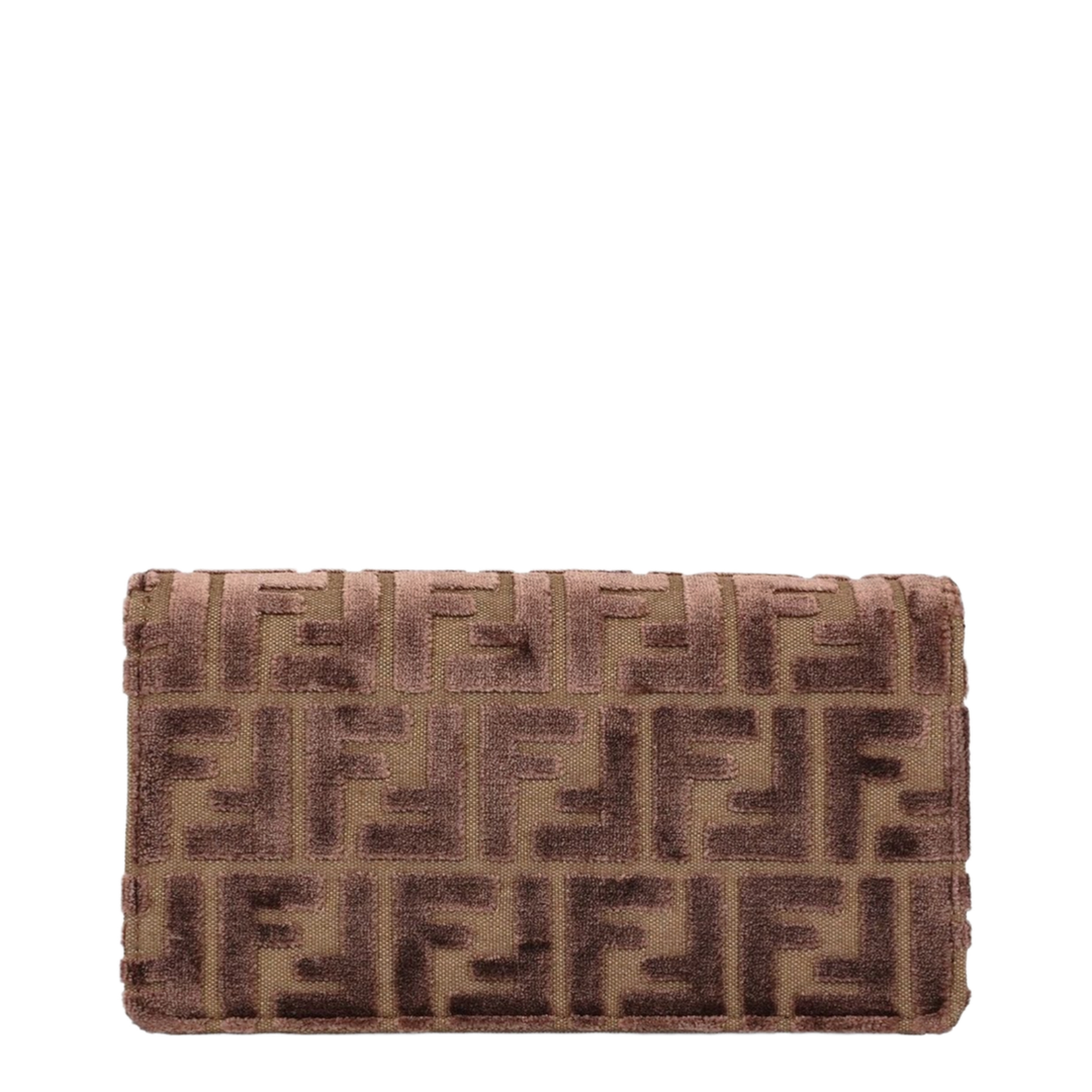 Brown Crossbody Bag with All-Over FF Motif