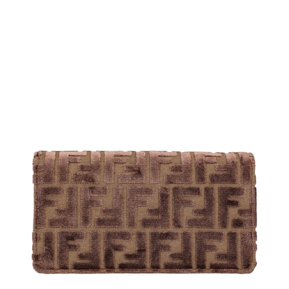 Brown Crossbody Bag with All-Over FF Motif