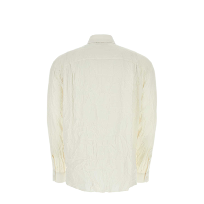 MAYFEYR - Dolce & Gabbana - Ivory Stretch Silk Shirt - G5IT7TFUABFW0001