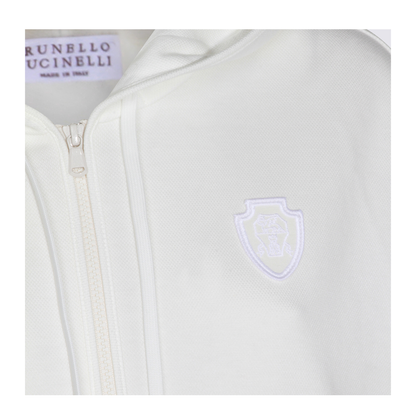 Hooded Zip-Up Sweatshirt in Technical Cotton Jersey