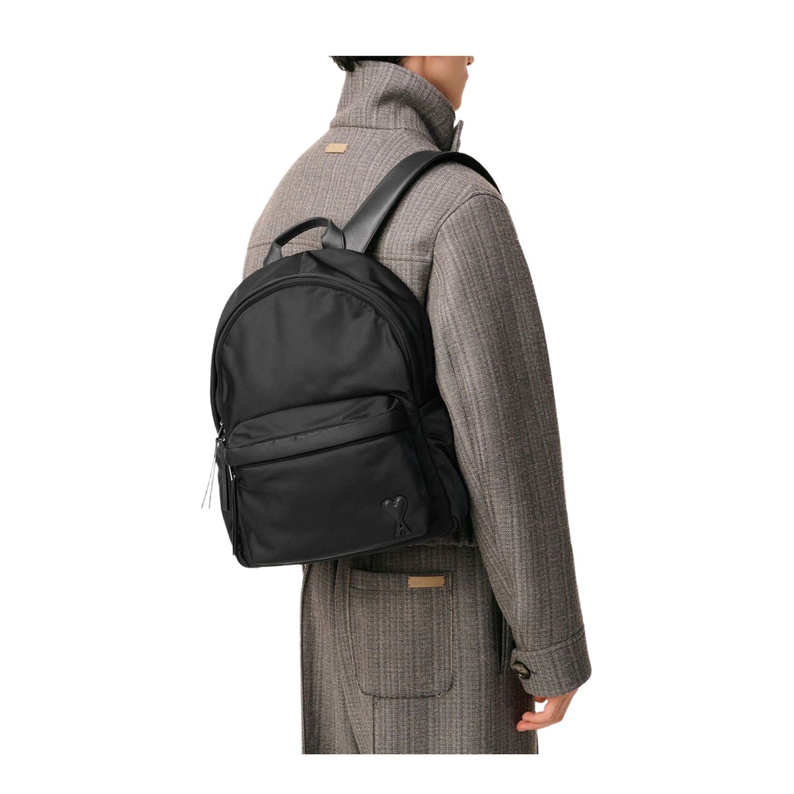 Black Nylon Canvas Marcel Backpack