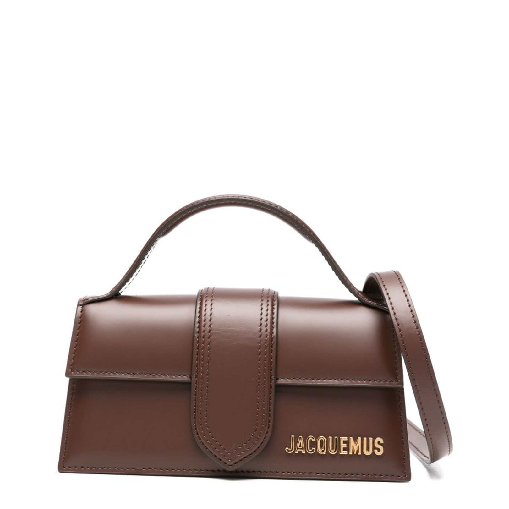 Brown Calf Leather Flap Closure Bag