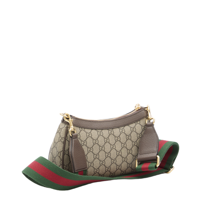 Ophidia Mini Leather Bag - Brown