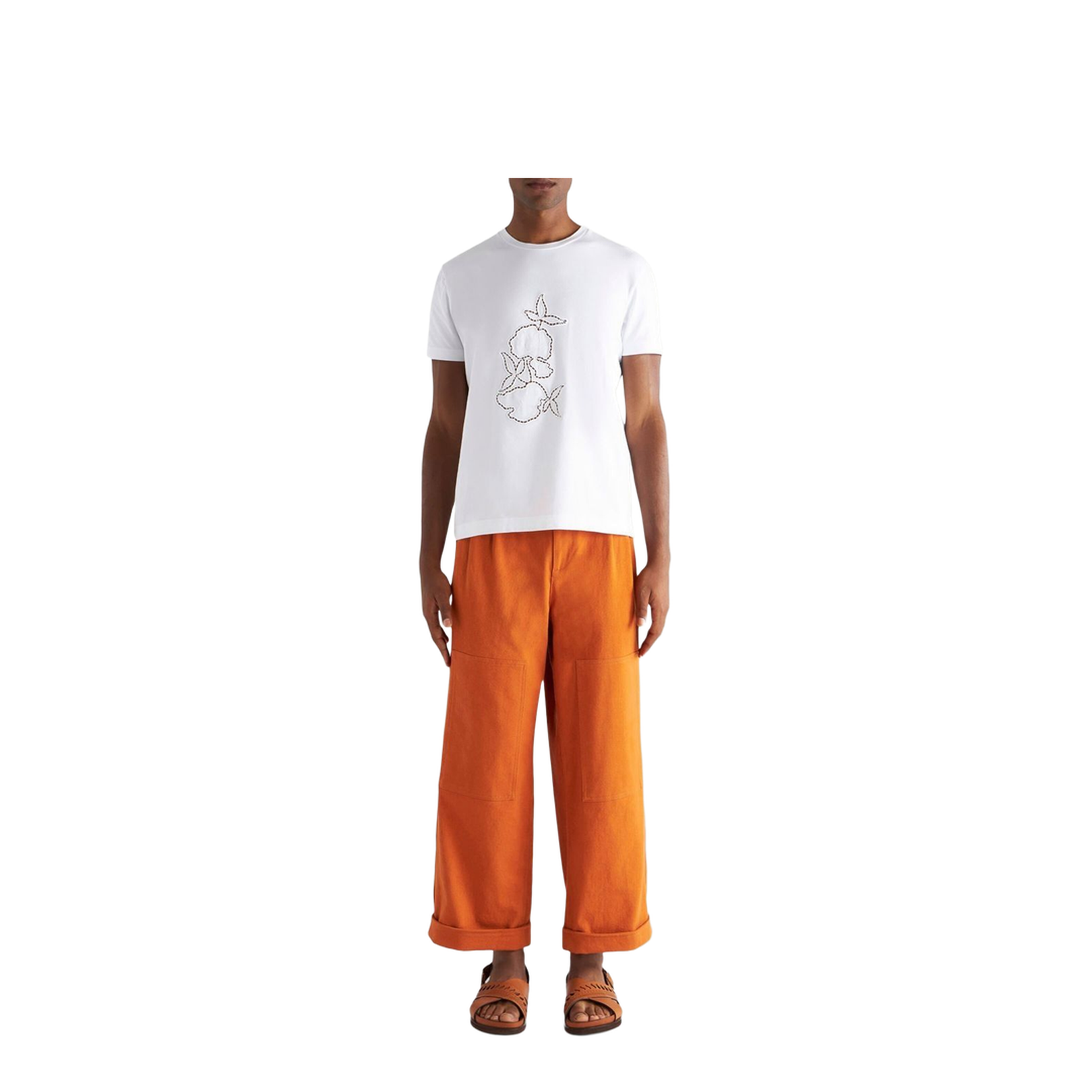 Wide-Leg Long-Length Trousers