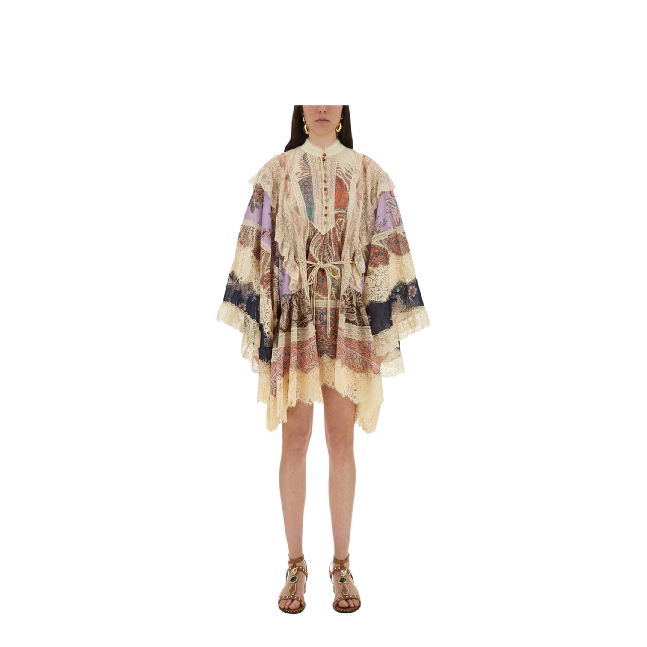 Rhiannon Printed Cotton Mini Dress
