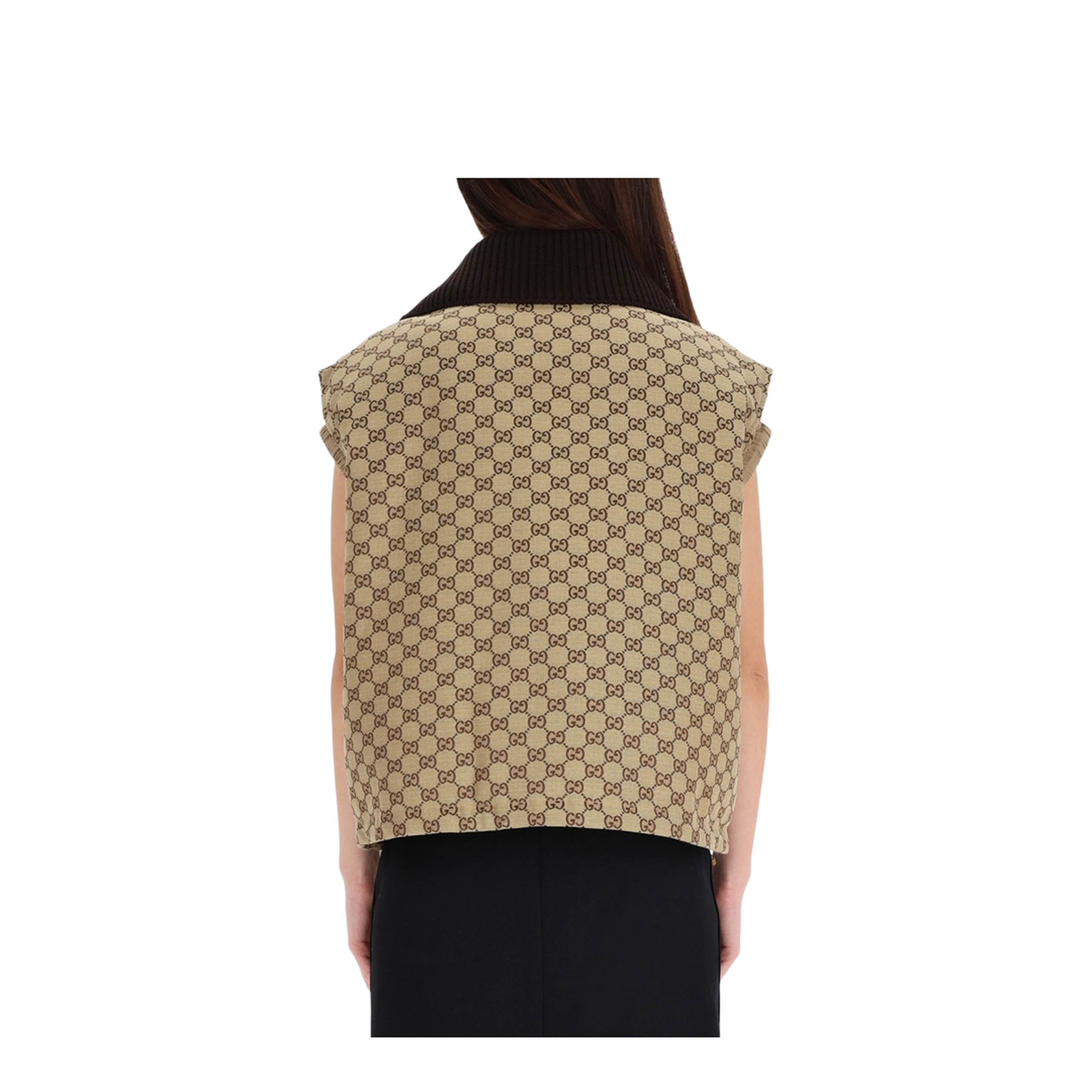 Vest with Leather Label