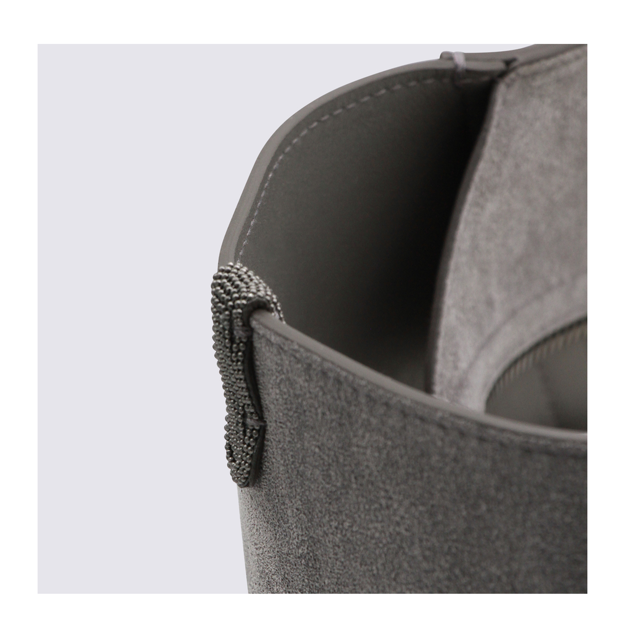 Duo Medium Suede Shopper Tote - Grigio