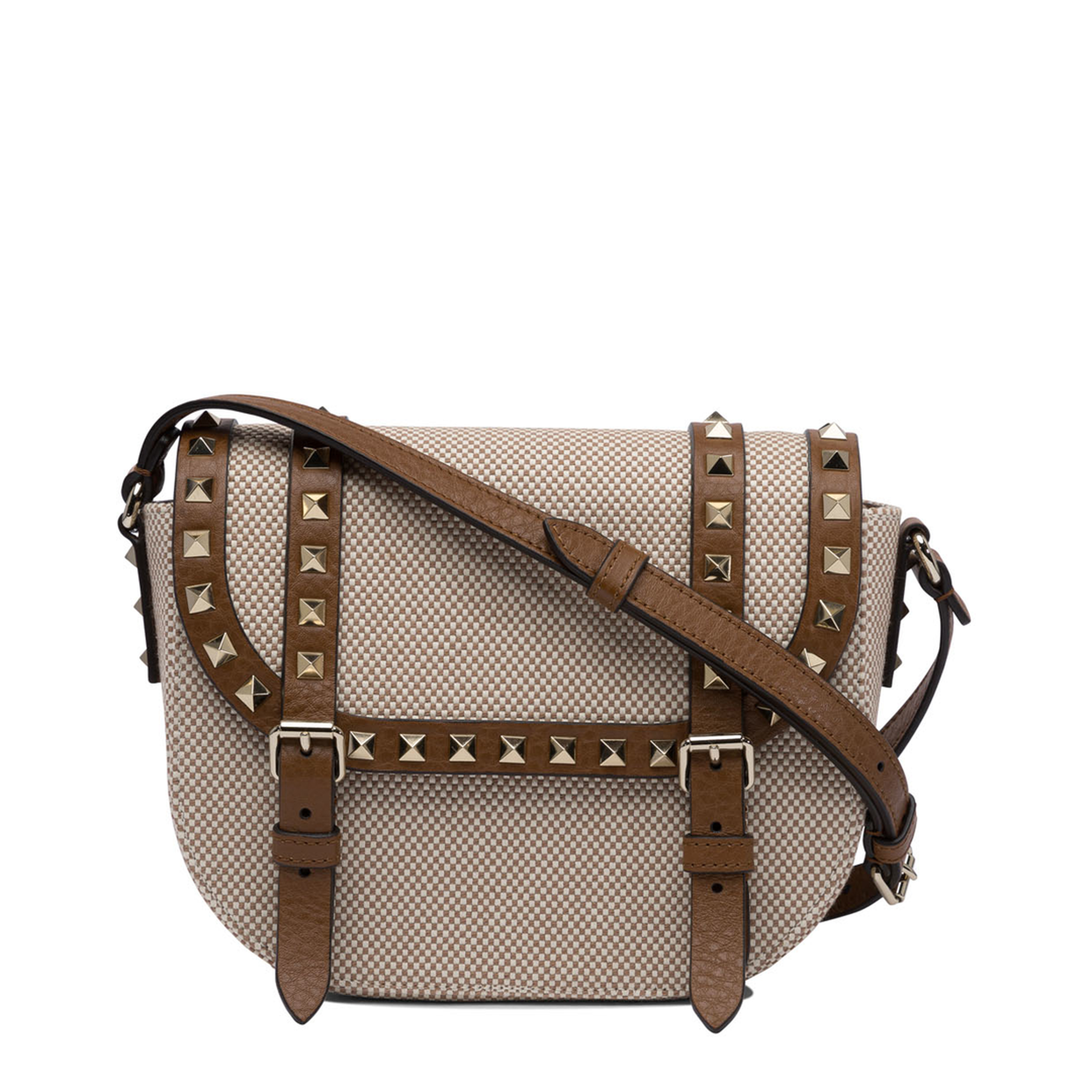 Rockstud Foldover Top Shoulder Bag