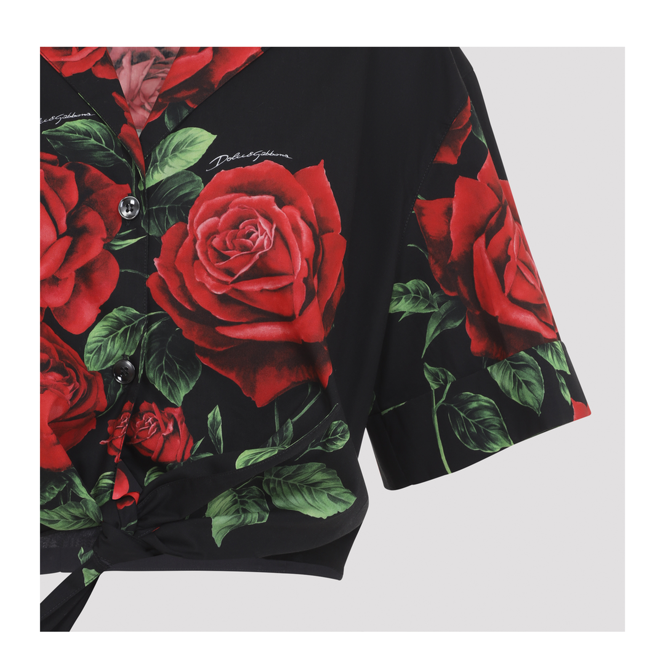 MAYFEYR - Dolce & Gabbana - Cropped Shirt St.Rose Rosse - F5T30THS5VLHN6EJ