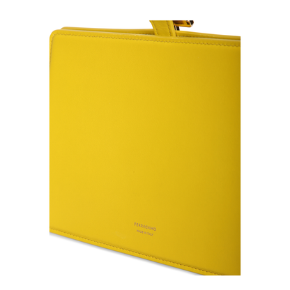 MAYFEYR - Ferragamo - Smooth Yellow Leather. Closure With Metallic Detail. Wrist Strap. - 792849220958010