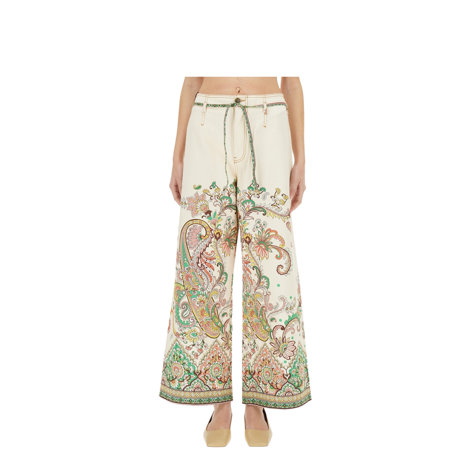 Wide Leg Print Pants