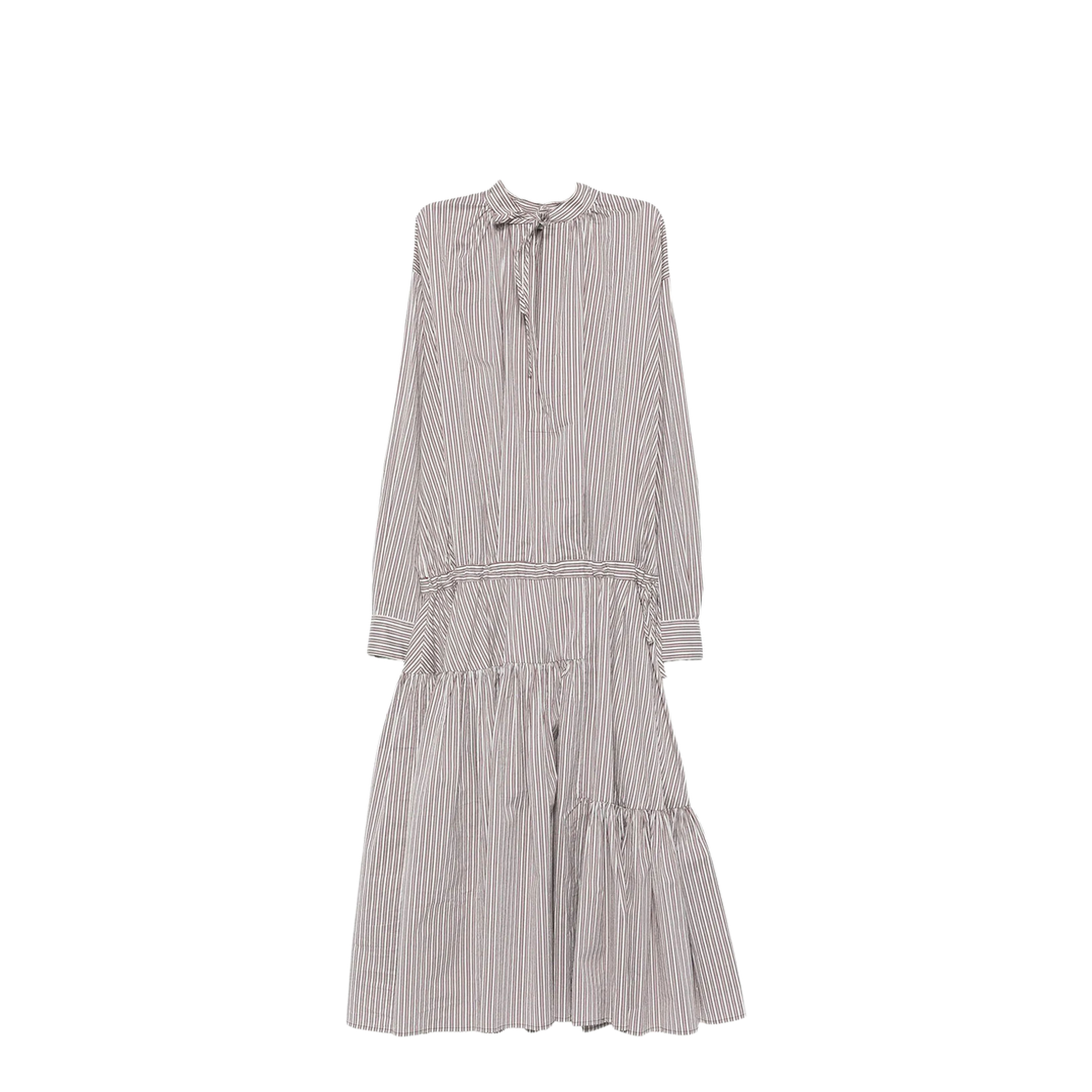 MAYFEYR - Dries Van Noten - Striped Silk-Blend Long Dress - 0110503132