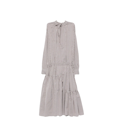 MAYFEYR - Dries Van Noten - Striped Silk-Blend Long Dress - 0110503132