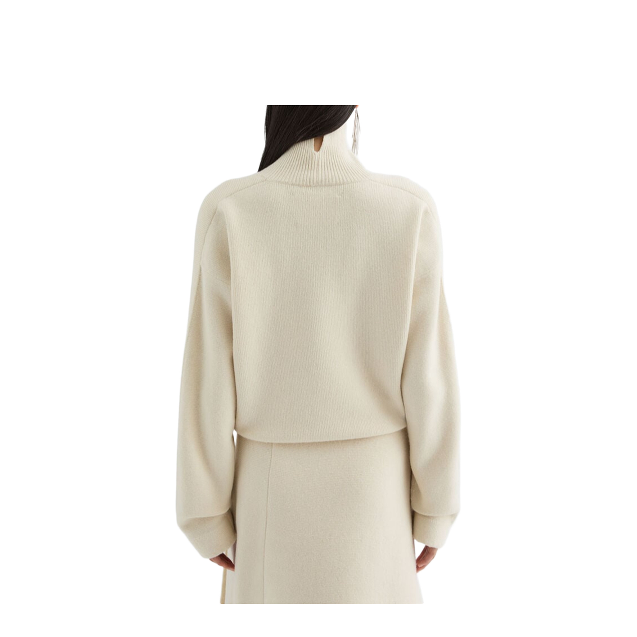 High Neck Sweater Beige