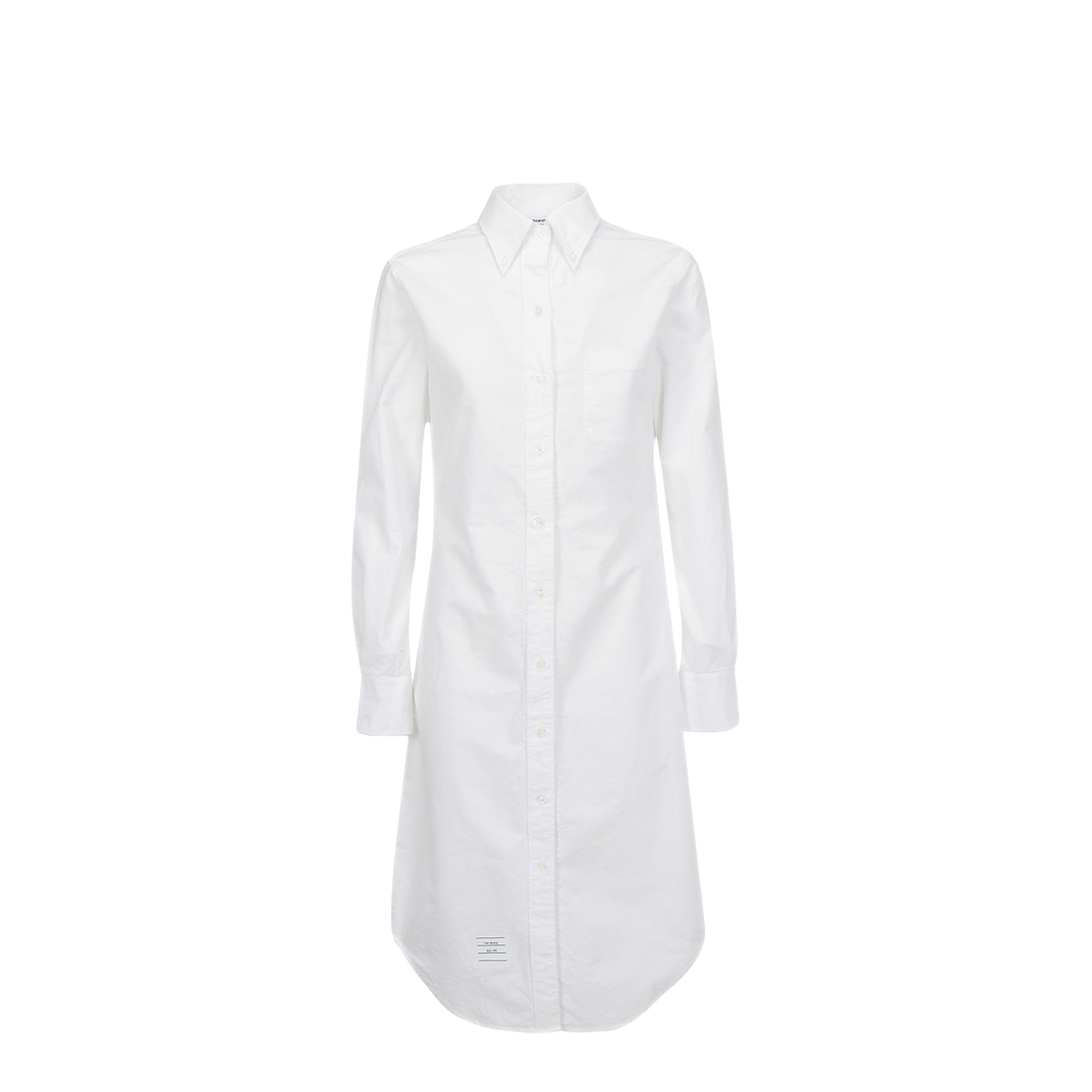 MAYFEYR - Thom Browne - Classic Long Sleeve Button Down Point Collar Shirt Dress In Oxford W/ Gg Loop - FDS001A06177100