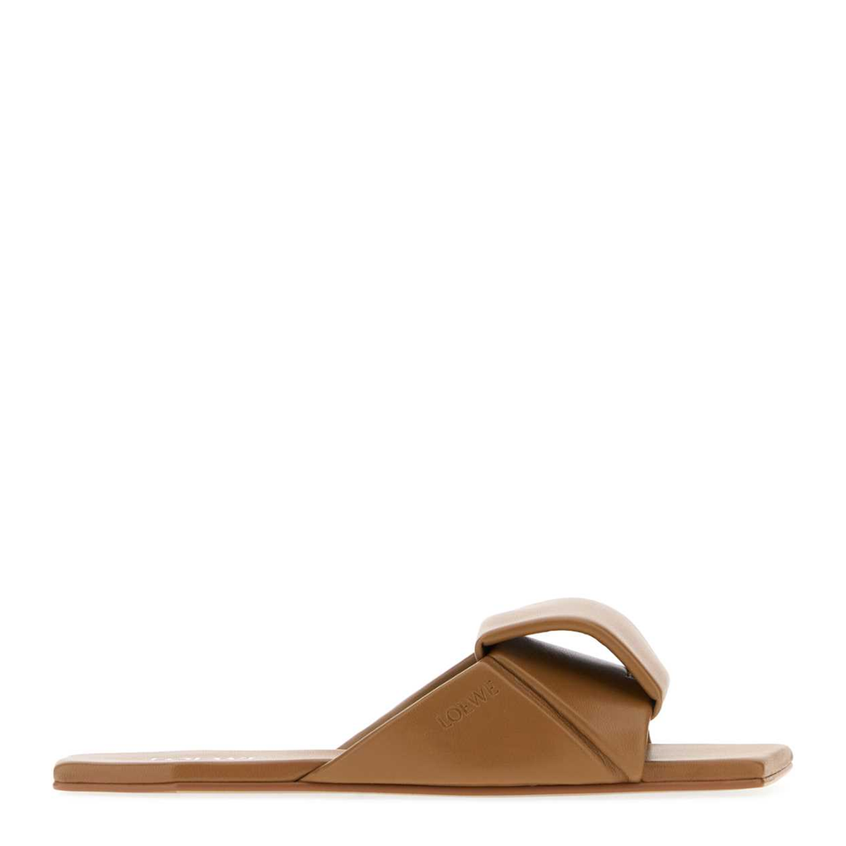 MAYFEYR - Loewe - Origami Slide Camel Leather Slippers - L815465XBDMOCHA