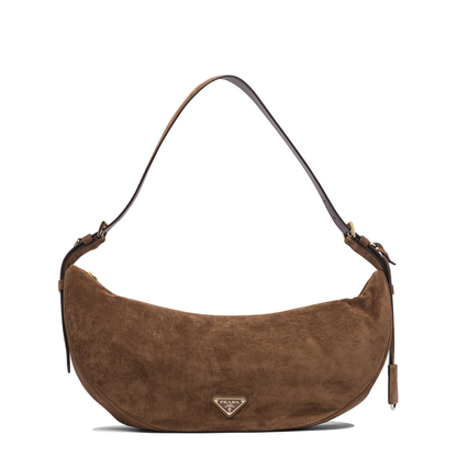 Demi-lune Suede Shoulder Bag