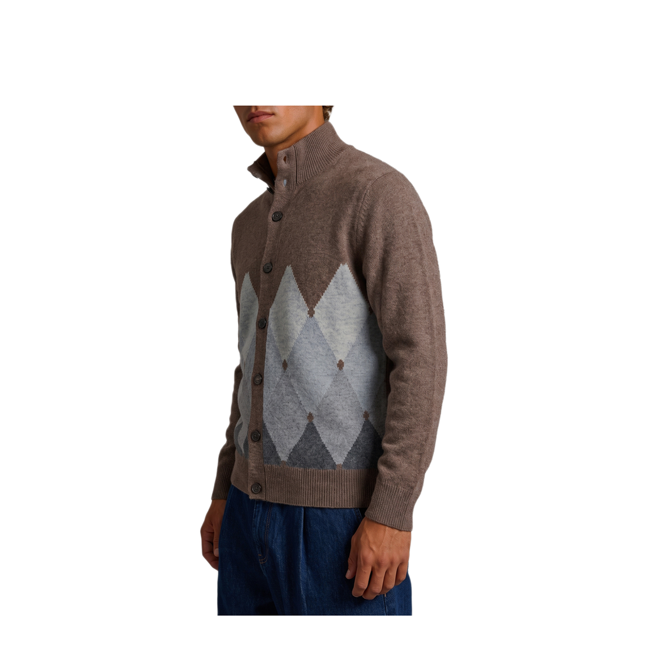 MAYFEYR - BALLANTYNE - Cashmere Diamond Cardigan - B2K1467K0A894547