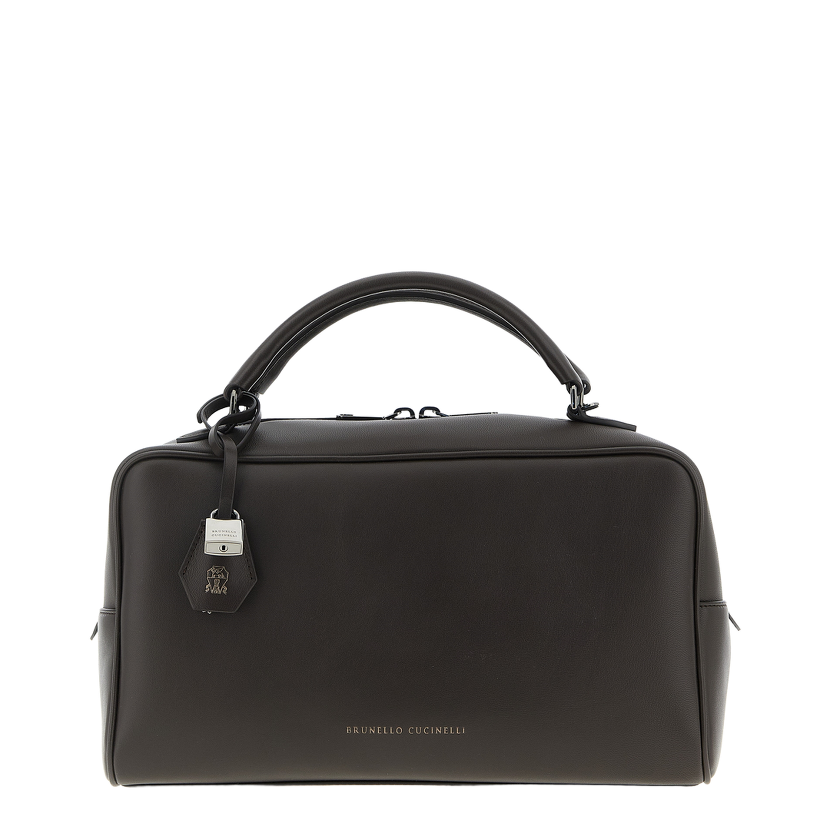 Glossy Nappa Leather Medium Boston Explorer Handbag