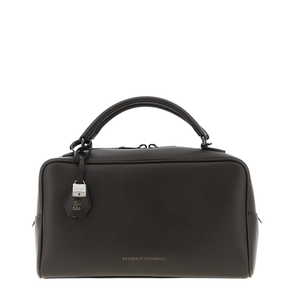 Glossy Nappa Leather Medium Boston Explorer Handbag