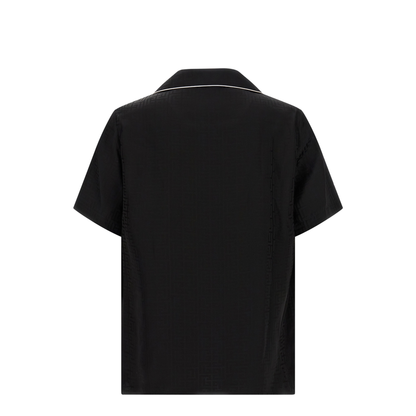 Varsity Pyjama Shirt Black