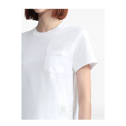 MAYFEYR - Thom Browne - Short Sleeve Boxy Fit Pocket Tee In Medium Weight Jersey - FJS123A00042100