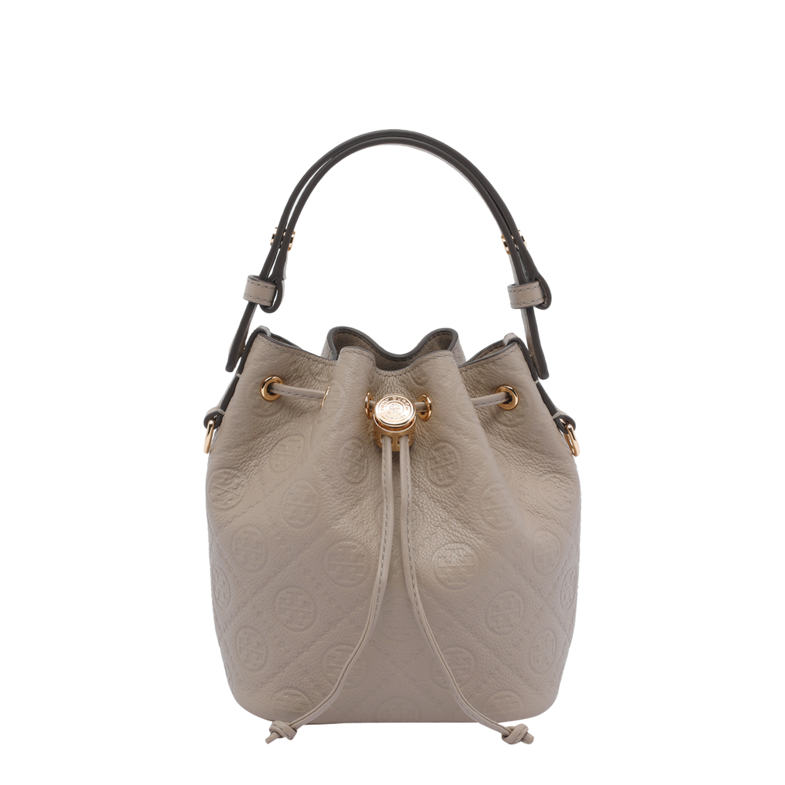 T Monogram Handbags in Metallic