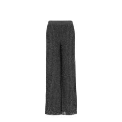 Embellishment Knit Wide Leg Pant