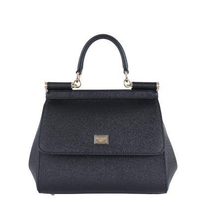 Medium Sicily Handbag in Black