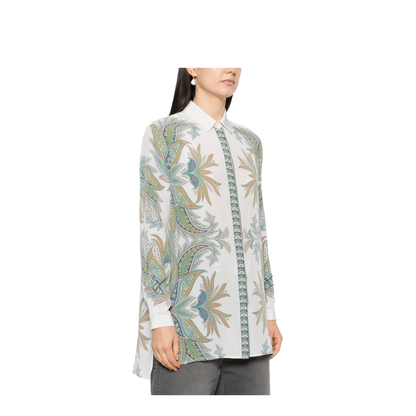 Paisley Printed Shirt White